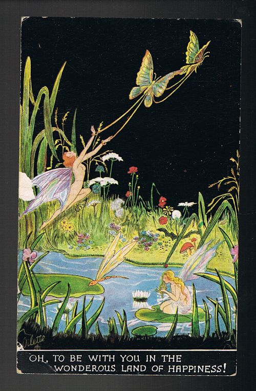 Image for Oh, To Be With You - Fairyland Fancies Postcard