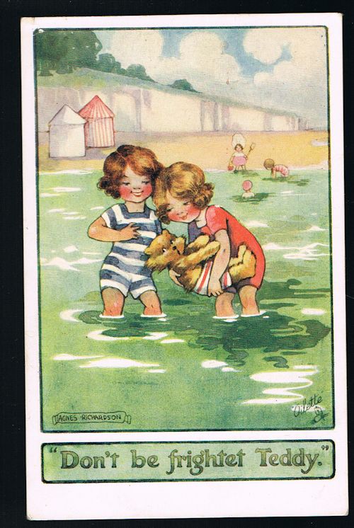 Image for Don't Be Frightet Teddy Postcard