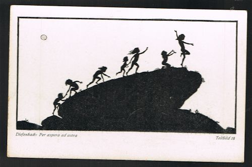 Per Aspera Ad Astra Teilbild 18 Silhouette Postcard