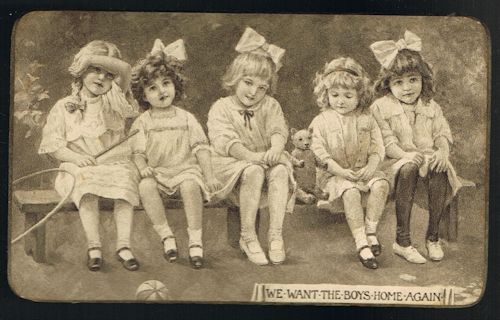 Image for We Want the Boys Home Again Teddy Postcard