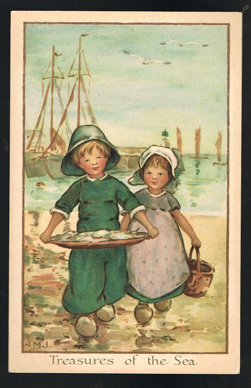 Image for Treasures of the Sea Dutch Children Postcard