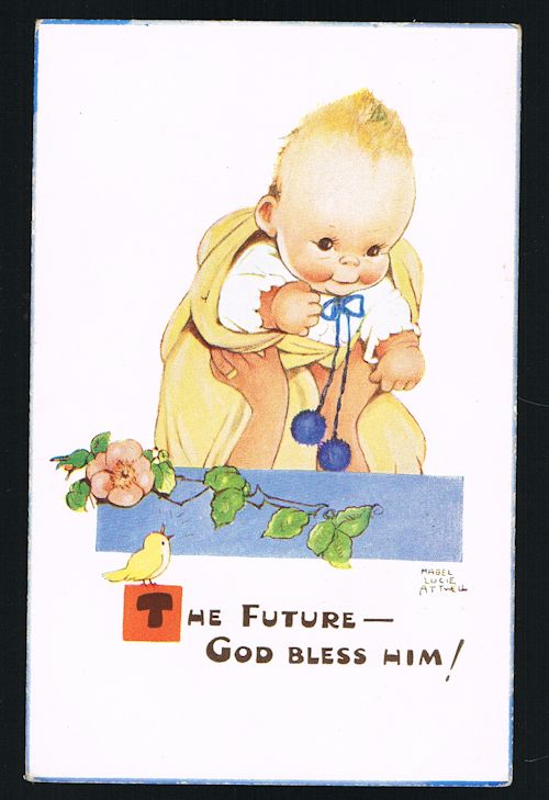 the future god bless him baby postcard baby postcard