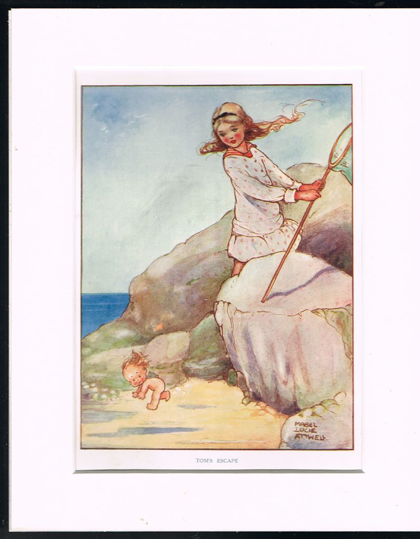Tom's Escape (Mounted Print from The Water-Babies)