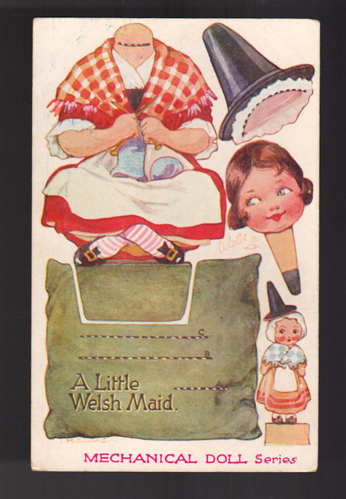 Image for A Little Welsh Maid - Mechanical Doll Series Postcard