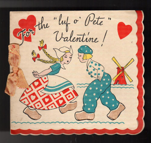 For the 'luf o'Pete' Dutch Couple Valentine's Greetings Card
