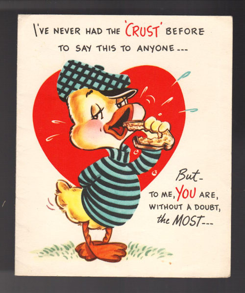 Dressed Duck Anti-Valentine's Greetings Card