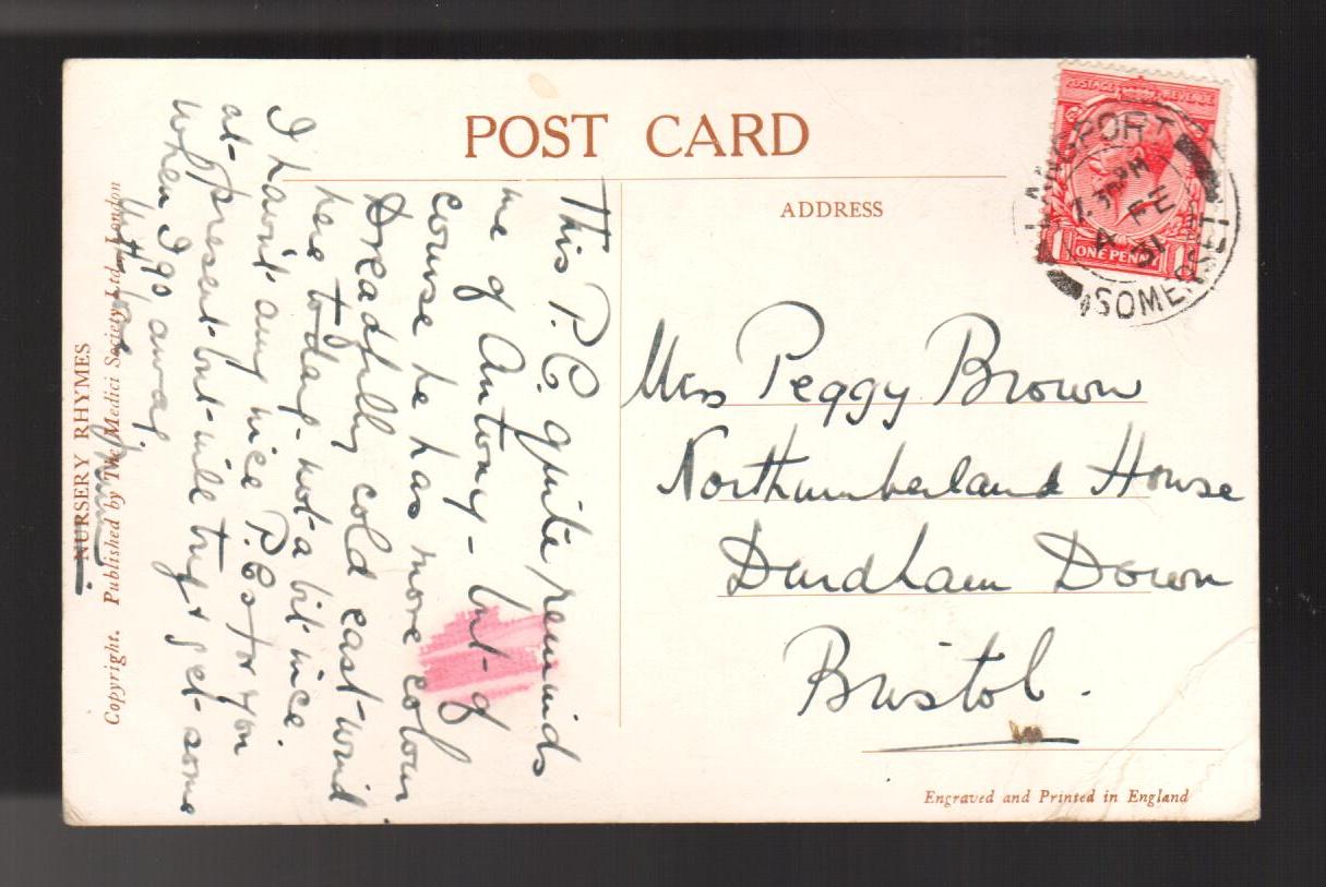 Wee Willie Winkie Postcard