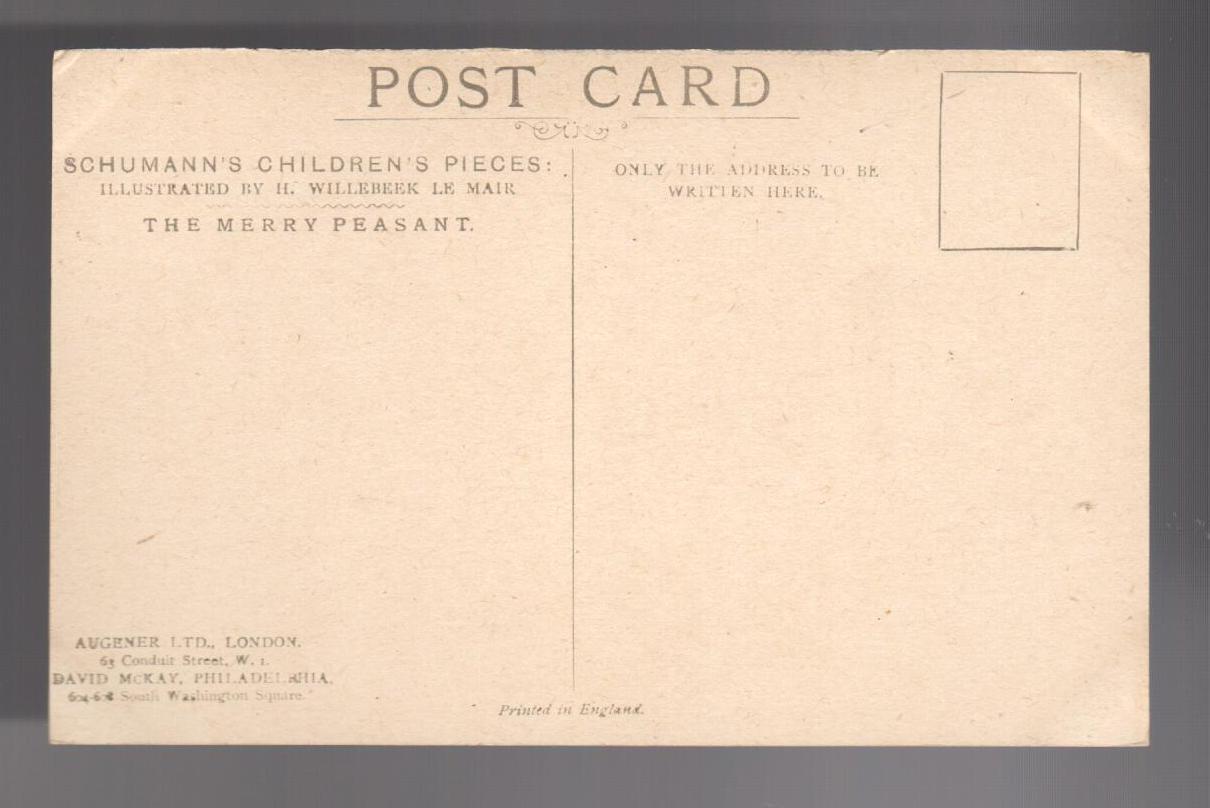 The Merry Peasant - Schumann's Children's Postcard