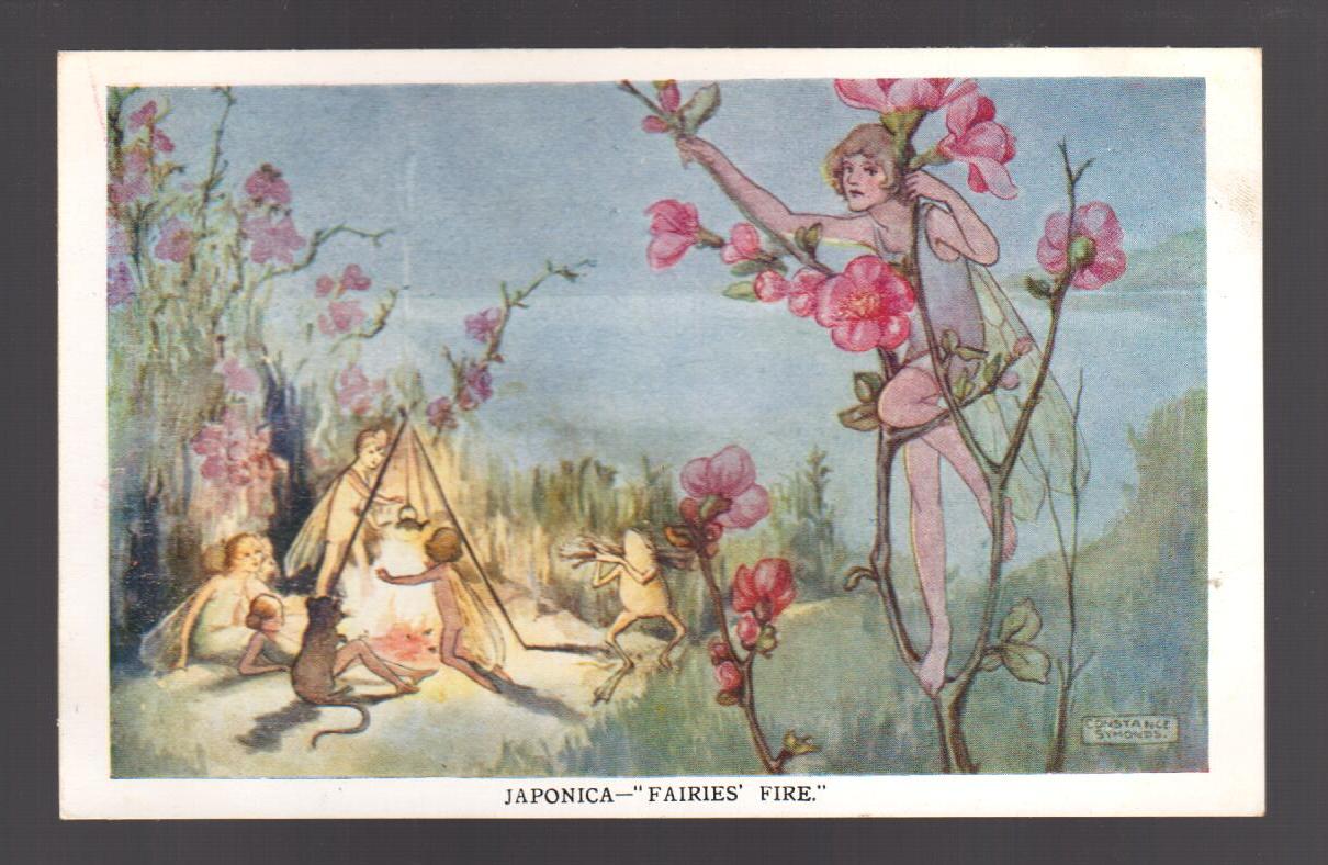 Japonica - Fairies Fire Postcard